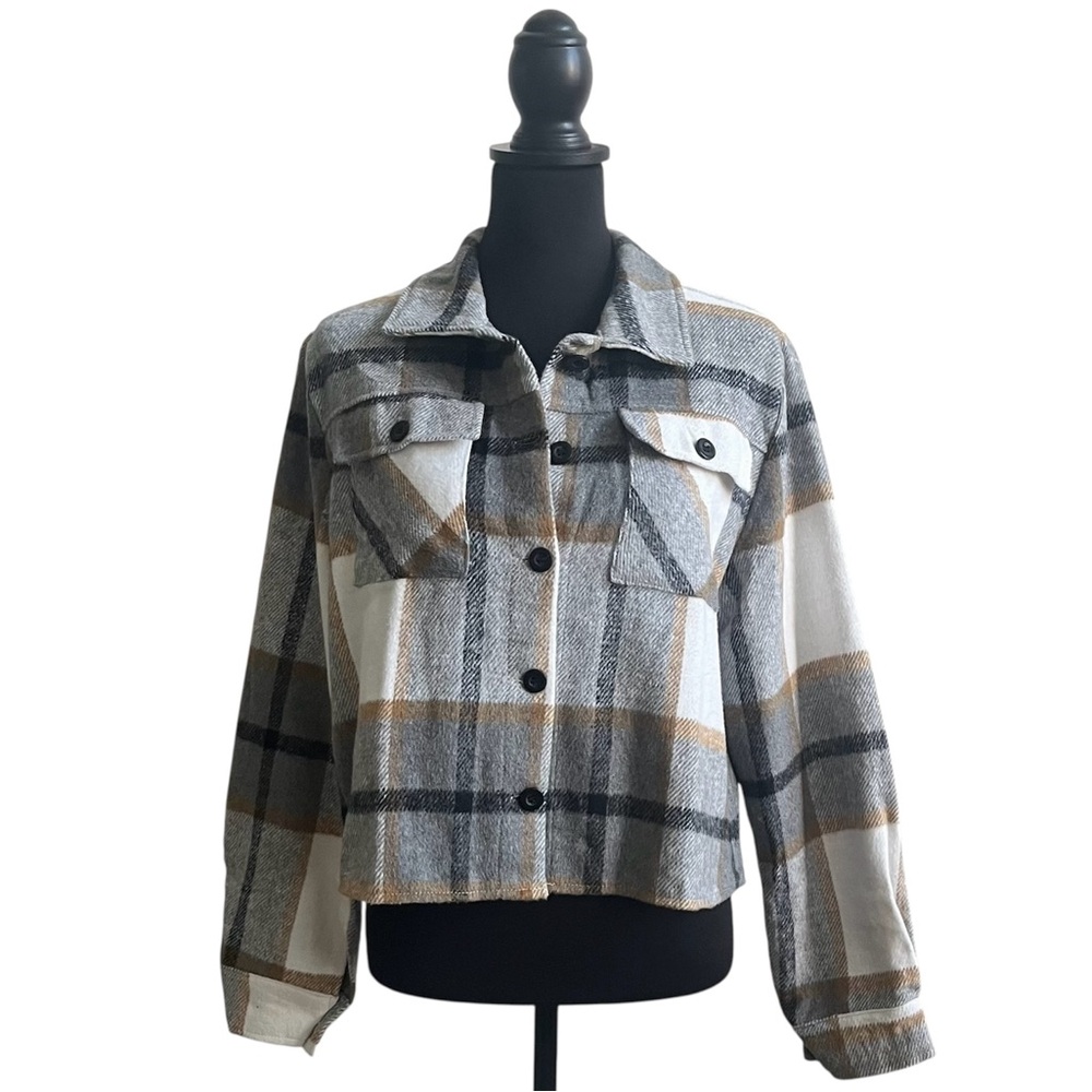 Women's Plaid Utility Jacket Women’s Size Medium